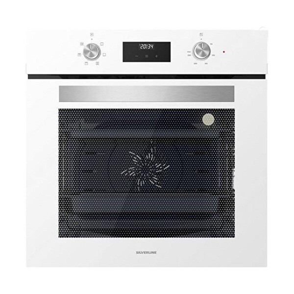 Silverline 2'li İkili Beyaz cam Ankastre Set CS5665W01 65CM Ocak -BO6502W02 Turbo Fırın