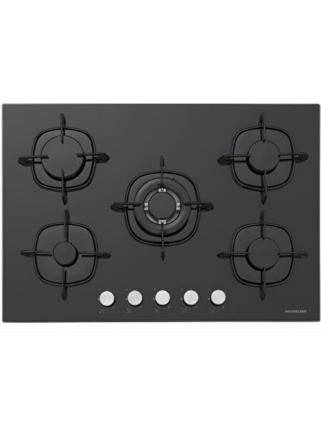Silverline CS5801E7B01 Siyah Gazlı Ankastre Ocak
