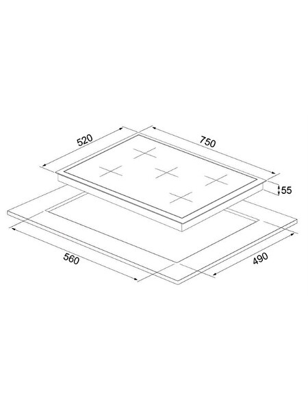 Silverline CS5801E7W01 Beyaz Gazlı Ankastre Ocak
