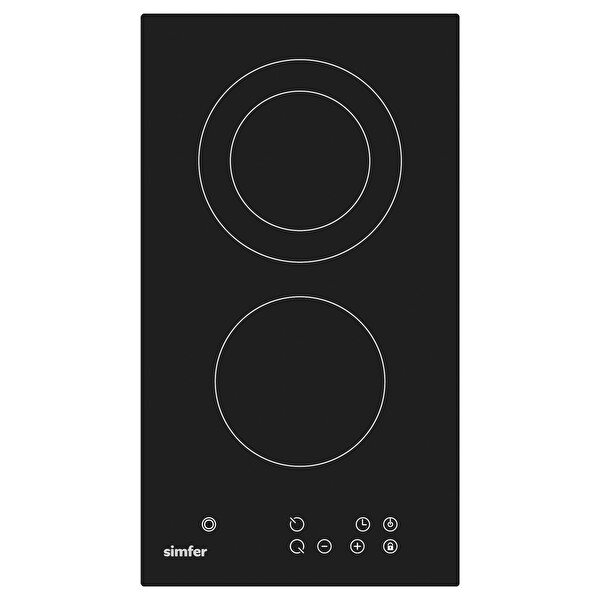 Simfer 3370 2G Elektrikli 30 CM Siyah Cam Ankastre Ocak