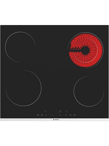 Narte VTC600B 60 CM Vitroseramik Siyah Ankastre Ocak