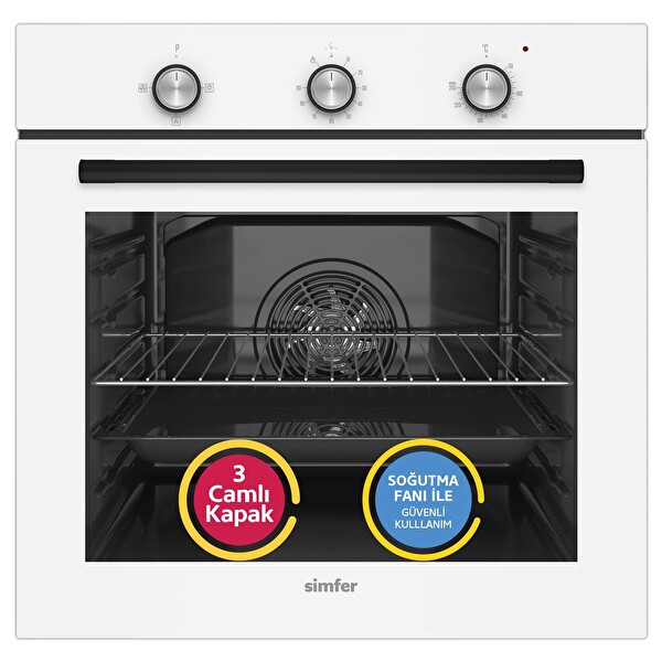 Simfer 4 Fonksiyon Trend Mekanik Beyaz Power Turbo 2'li Ankastre Set (8202 - 3048)