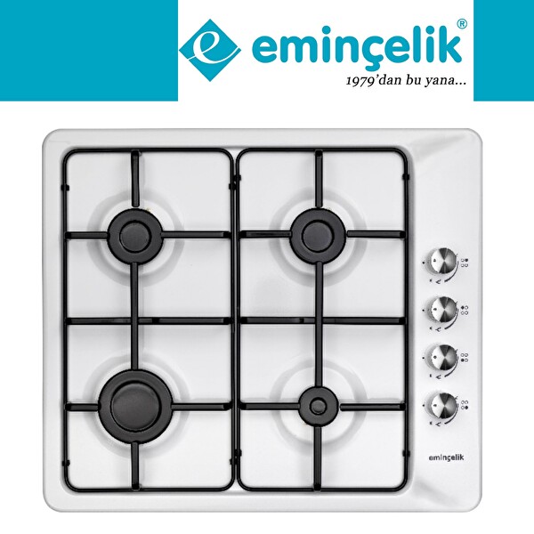 Eminçelik Ve AFM Tech Markalı Nova Turbolu Emaye Ocak Beyaz Ankastre Set (31 221 - FM7701 - FM3301)