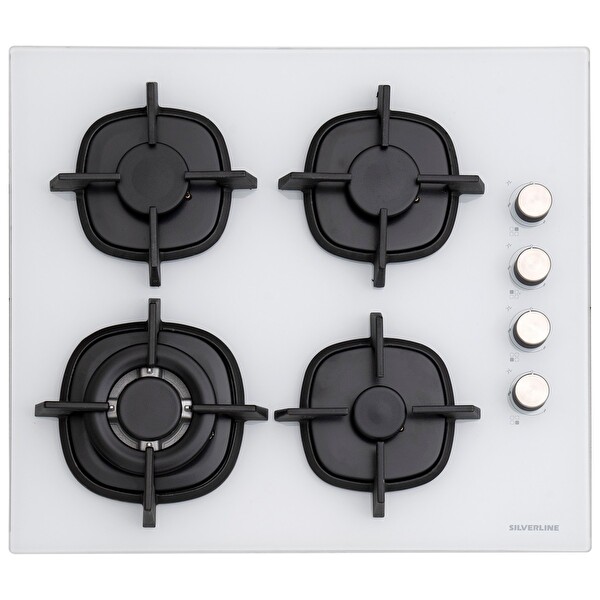 Silverline 60 CM Beyaz Cam Ankastre Set (BO6504W01 - CS5429W01 - 3457 Soho)