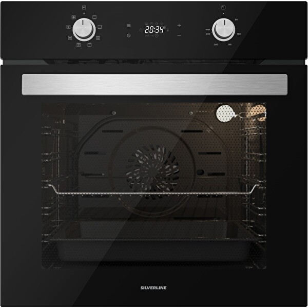 Silverline Siyah Cam Ankastre Set (BO6504B01 - CS5429B01 - 3457 Soho 60)