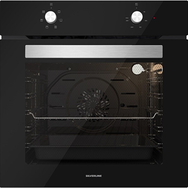 Silverline Siyah Cam Ankastre Set (BO6501B01 - CS5429B01 - 3490 Oslo)