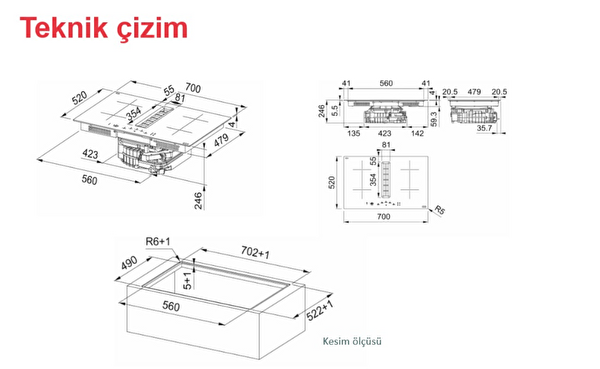 Franke FSM 7072 4RC R HI İndüksiyonlu Ankastre Ocak