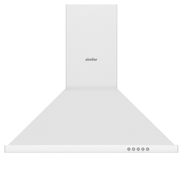Simfer 8714 60 CM Push Button Beyaz Metal Piramit Ankastre Davlumbaz