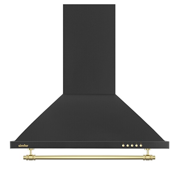Simfer 8710 60 CM Push Button Siyah Retro Piramit Ankastre Davlumbaz
