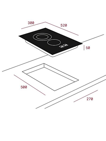 Teka IR 3200 Siyah İndüksiyonlu Ankastre Ocak