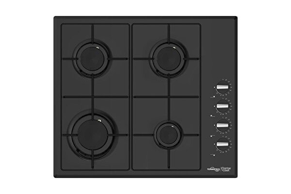 Tommatech TAO6007BM Ankastre Gazlı Ocak 60 CM Siyah