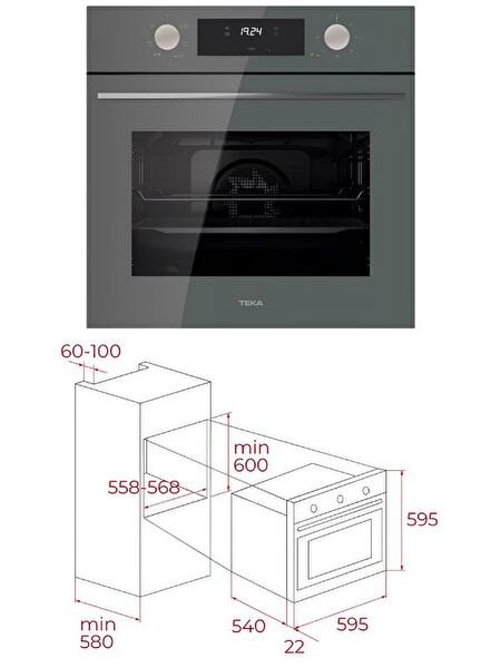 Teka Chef 4 Gri Ankastre Set (GBC 64002 - HAK 625 - ATV 60 Pro)