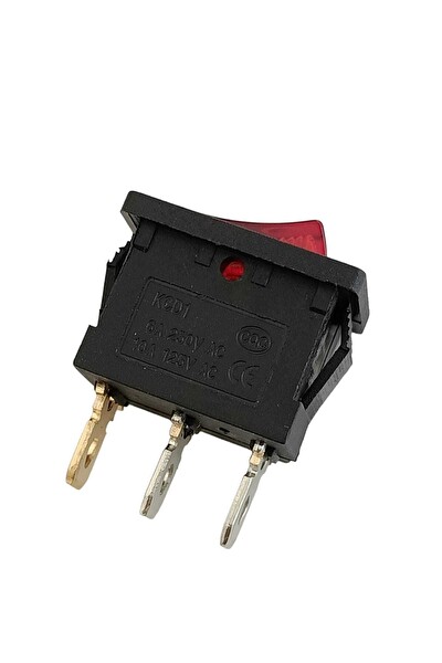 Kcd1 Kırmızı Işıklı On/off Anahtar 3 Pin