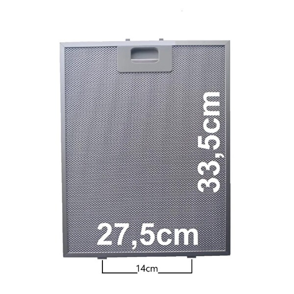 Silverline 3155 cam 90 Uyumlu Davlumbaz Yağ Filtresi 27,5x33,5cm 2