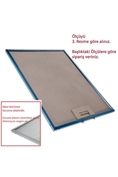 Silverline 2250 X6 Davlumbaz Alüminyum Yağ Filtresi 26,2 mm x 25,4 mm 2