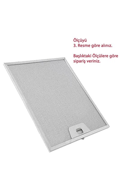 Ankastre Aspiratör Alüminyum Yağ Filtresi 255 Mm X 302 Mm Tek Tırnaklı 2