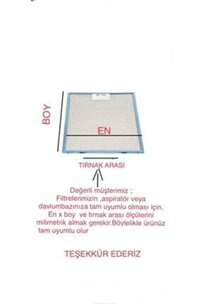 26,2x33,5cm Aspiratör-davlumbaz Aüminyum Tel Yağ Filtresi
