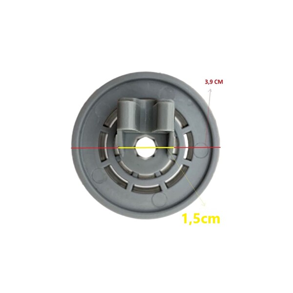Arçelik-Beko Bulaşık Makinesi Sepet Tekeri Yeni Tip Gri Büyük 1885900600(10 Adet) ÇAP:4 CM