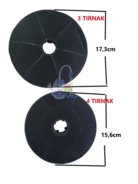 Teka TVT 60.1 Beyaz Duvar Tipi Davlumbaz Karbon Filtre 17.3 CM - 15.6 CM 2'li Takım