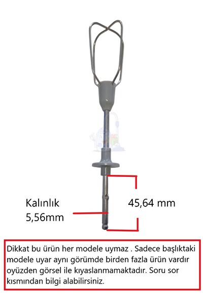 Popüler Arçelik 1260-1261-1252-1253-2930-3910 Uyumlu Blender Çırpma Teli - 2 Adet