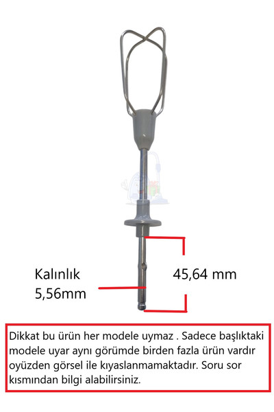 Popüler Arzum 1106- 1117- 1041 - 132 - 178 - 142 - 198 Uyumlu Blender Çırpma Teli - 2 Adet