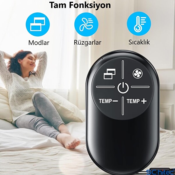 ScHitec K8 Tam Fonksiyonlu Mini Klima Universal 1000 Model Klima Destekler Uzaktan Kumanda