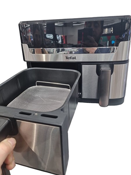 Popüler Tefal Dual Easy Fry Gril Yağsız 8.3 L Fritöz Uyumlu Buhar Izgarası ve Yağ Önleyici Aparat
