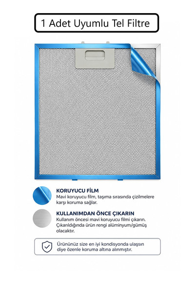 Popüler Teka Uyumlu 28.2x37.2 CM Davlumbaz Filtresi 1 adet