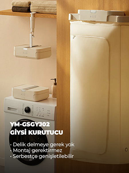 Lydsto Portatif Katlanabilir Çift Sterilizasyonlu Çamaşır Kurutma Makinesi