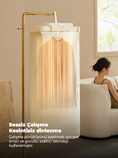 Lydsto Portatif Katlanabilir Çift Sterilizasyonlu Çamaşır Kurutma Makinesi