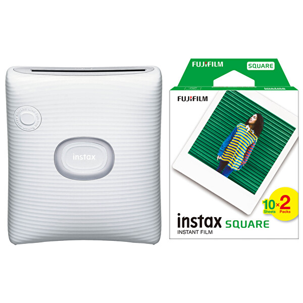 Fujifilm Instax SQ Link Beyaz Ex D Akıllı Telefon Yazıcısı Ve 20'li Film