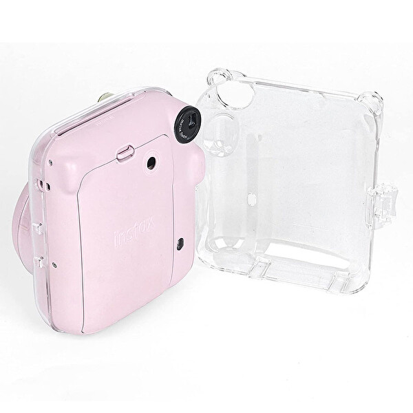 Fujifilm Instax Mini 12 Pembe Fotoğraf Makinesi 20'li Film Laporta Albüm ve Şeffaf Kılıf Seti