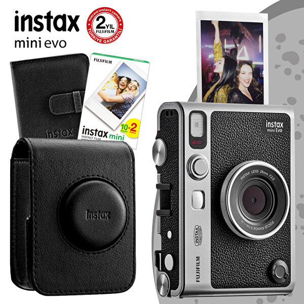 Fujifilm Instax Mini Evo Siyah Fotoğraf Makinası Ve Hediye Seti 1