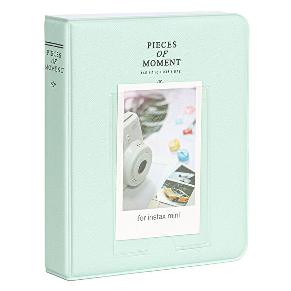 Fujifilm Instax Mini 12 Yeşil Şipşak Fotoğraf Makinesi - 10'lu Film Kıskaçlı Stand PVC Albüm ve Simli Pleksi Kılıf Seti