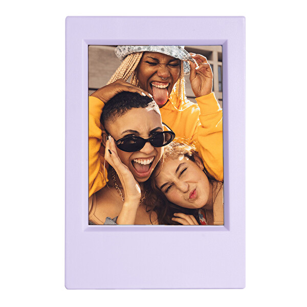 Fujifilm Instax Mini 12 Lila Fotoğraf Makinesi - 10'lu Film - Çerçeve - Kare Albüm ve Deri Kılıf Seti