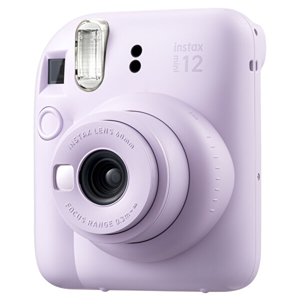 Fujifilm Instax Mini 12 Lila Fotoğraf Makinesi - 10'lu Film - Çerçeve - Kare Albüm ve Deri Kılıf Seti