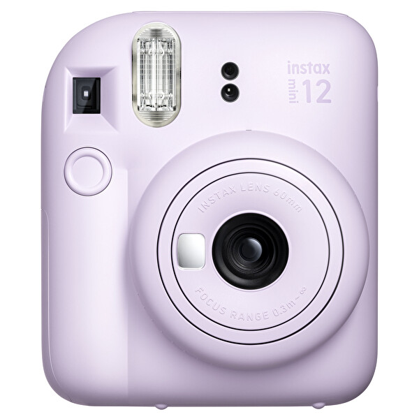 Fujifilm Instax Mini 12 Lila Fotoğraf Makinesi - 10'lu Film - Çerçeve - Kare Albüm ve Deri Kılıf Seti