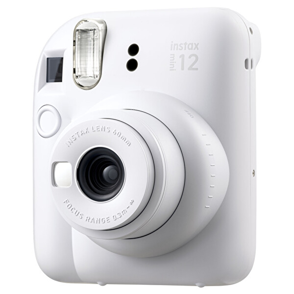 Fujifilm Instax Mini 12 Beyaz Fotoğraf Makinesi 20'li Film Mini Albüm ve Deri Kılıf Seti