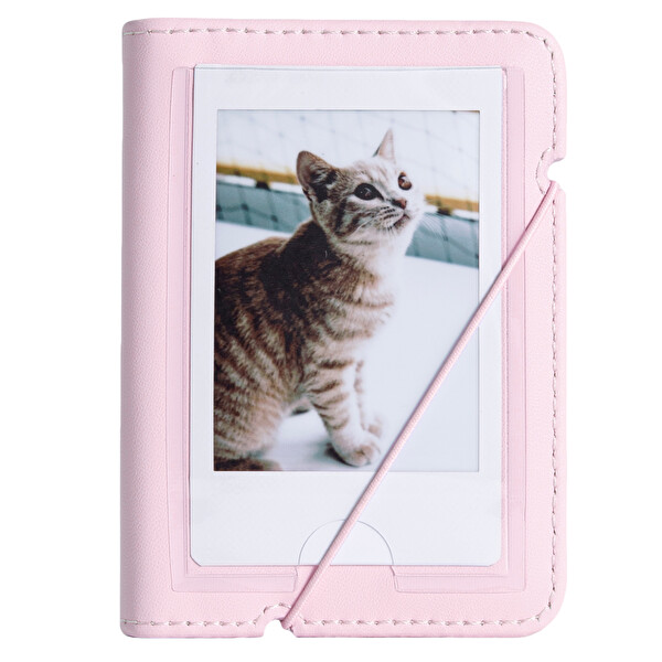 Fujifilm Instax Mini 12 Pembe Fotoğraf Makinesi-20'lu Film-Mini Albüm ve Deri Kılıf Seti