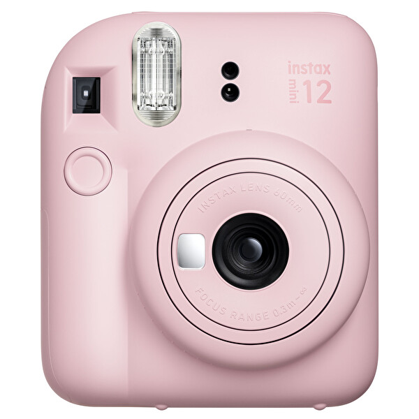 Fujifilm Instax Mini 12 Pembe Şipşak Fotoğraf Makinesi - 10'lu Film Mini Albüm ve Deri Kılıf Seti