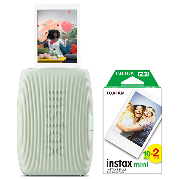 Fujifilm Instax Mini Link 3 Yeşil Akıllı Telefon Yazıcısı ve 20'li Mini Film