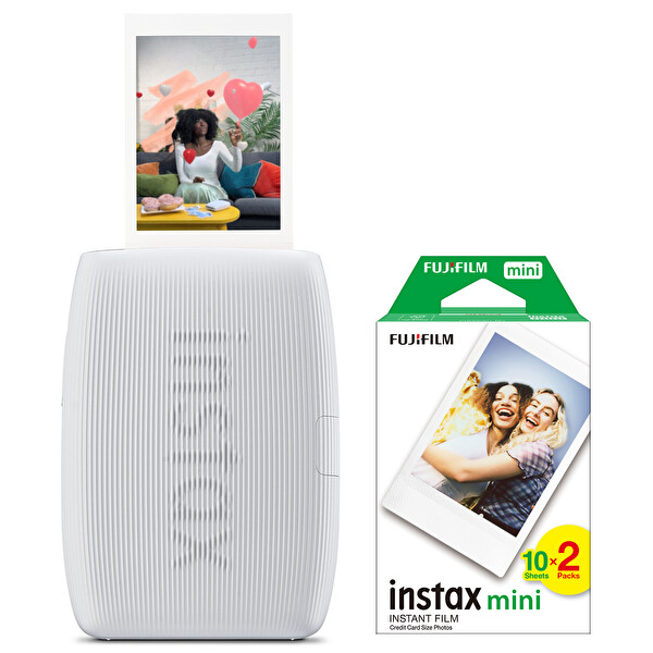 Fujifilm Instax Mini Link 3 Beyaz Akıllı Telefon Yazıcısı ve 20'li Mini Film