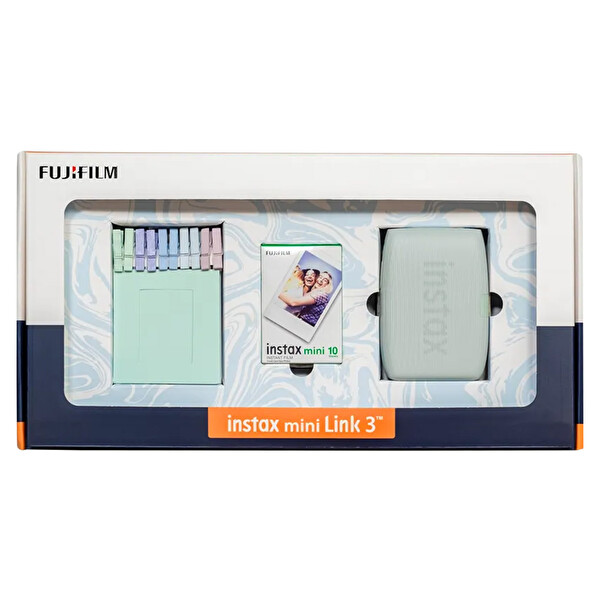 Fujifilm Instax Mini Link 3 Yeşil Akıllı Telefon Yazıcısı Bundle Box