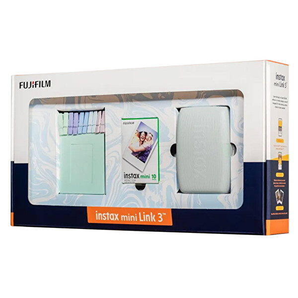 Fujifilm Instax Mini Link 3 Yeşil Akıllı Telefon Yazıcısı Bundle Box