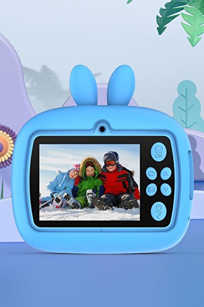 Torima TRM-CMR18 Mavi Dijital Video Fotoğraf Çocuk Kamerası Anlık Termal Resim Kağıt Baskılı Yazıcı