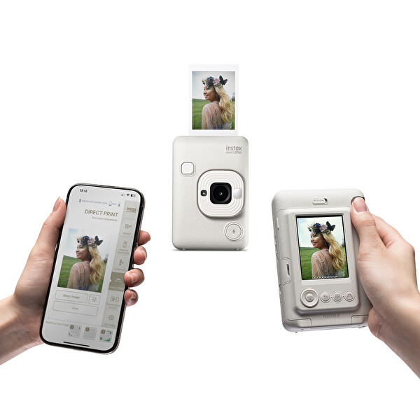 Fujifilm Instax Mini LiPlay Misty Beyaz Fotoğraf Makinesi 20'li Film ve Çanta Hediye Seti