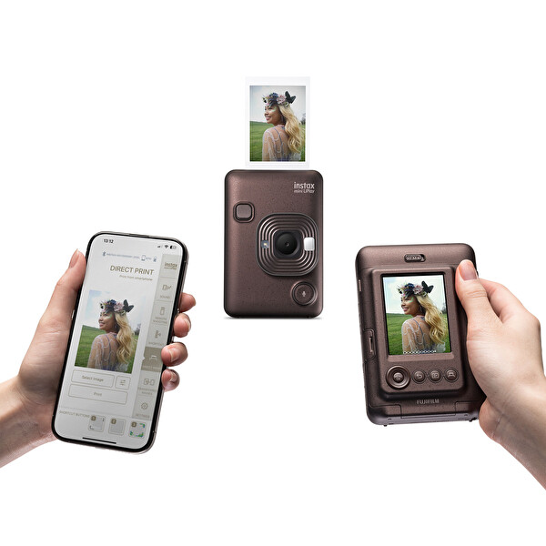 Fujifilm Instax Mini LiPlay Deep Bronz Fotoğraf Makinesi 20'li Film Albüm ve Çanta Hediye Seti
