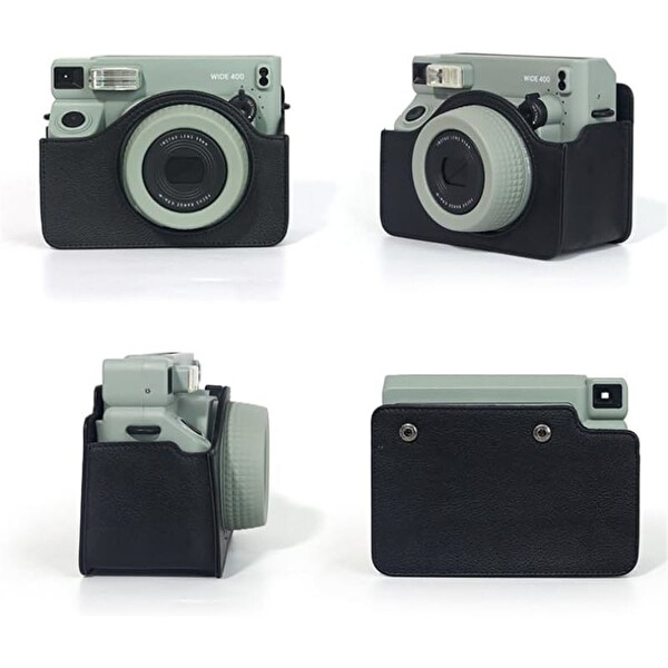 Fujifilm Instax Wide 400 Yeşil Fotoğraf Makinesi Deri Çanta Albüm ve 20'li Film Hediye Seti - FOTSI218-S4-20-DA-DK