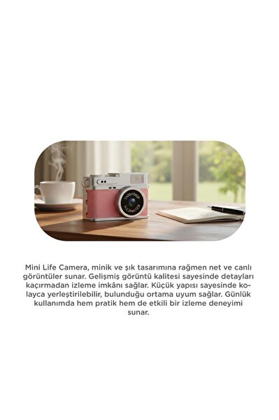 Torima CMR35 Pembe Dijital Mini Cep Boy Anahtarlık 1080P Video Fotoğraf Makinesi Kamera