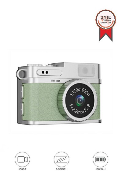 Torima CMR35 Yeşil Dijital Mini Cep Boy Anahtarlık 1080P Video Fotoğraf Makinesi Kamera